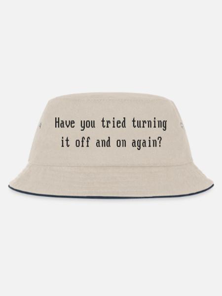 On or Off - Kinder Bucket Hat - Natur/Navy