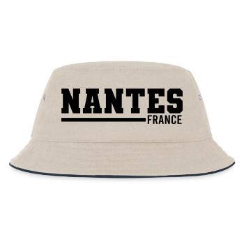 Nantes | Frankreich - Kinder Bucket Hat - Natur/Navy - Vorne