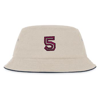 5 - Kinder Bucket Hat - Natur/Navy - Vorne