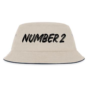 Number 2 - zwei - zweiter - zweite - 2 - Nummer 2 - Kinder Bucket Hat - Natur/Navy - Vorne