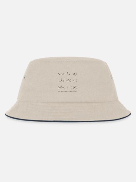 All boobs are beautiful Design - Kinder Bucket Hat - Natur/Navy