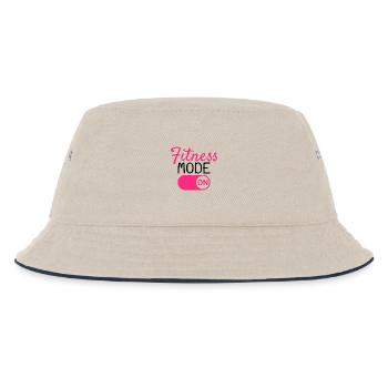Fitness mode on - Kids’ Bucket Hat - ecru/navy - Front