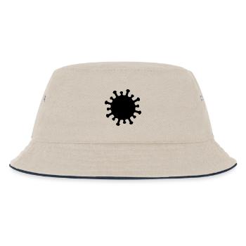 Corona-Virus-Symbol - Kinder Bucket Hat - Natur/Navy - Vorne