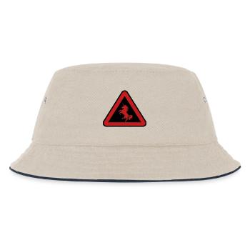 Achtung Einhorn, Gefahr - Kinder Bucket Hat - Natur/Navy - Vorne