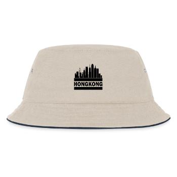 Hong Kong Skyline Souvenir Asie Bouddha Cadeau Om - Bob Enfant - blanc cassé/bleu marine - Devant