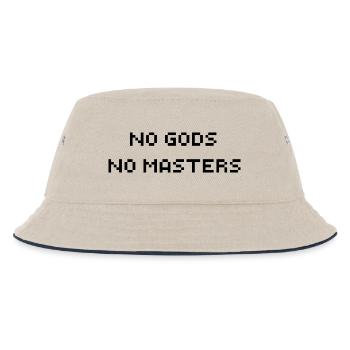 Slogan NO GODS NO MASTERS noir - Bob Enfant - blanc cassé/bleu marine - Devant