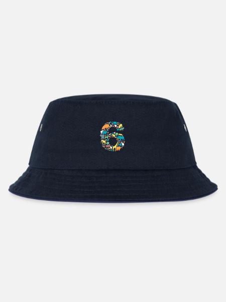6 Jahre Jungen 6.Geburtstag Kindergeburtstag Tiere - Kinder Bucket Hat - navy/navy