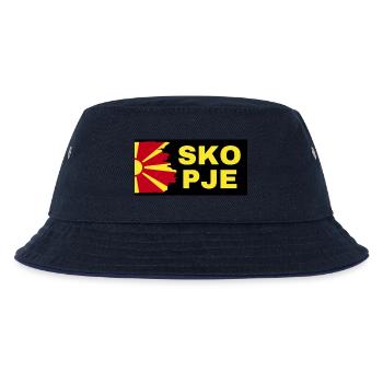 La ville de Skopje avec le drapeau de la Macédoine du Nord - Bob Enfant - marine/marine - Devant