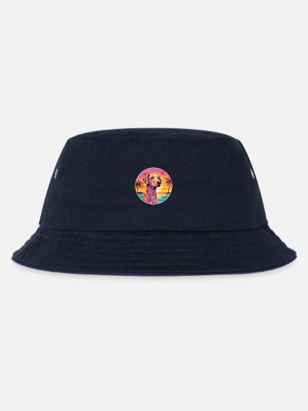 Kretische Hunderasse bunte Karikatur Aquarell - Kinder Bucket Hat - navy/navy