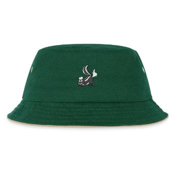 Stinktier - Kinder Bucket Hat - Dunkelgrün/Beige - Vorne