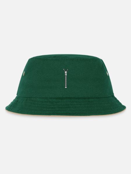 Zipper - Kinder Bucket Hat - Dunkelgrün/Beige