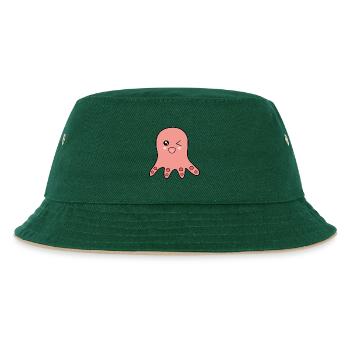 Oktopus Meerestiere - Kinder Bucket Hat - Dunkelgrün/Beige - Vorne