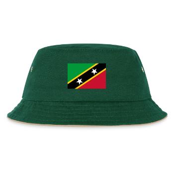 St. Kitts und Nevis - Kinder Bucket Hat - Dunkelgrün/Beige - Vorne