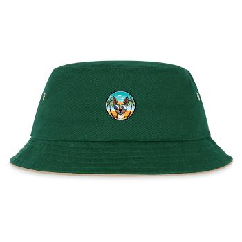 Spielzeug Manchester Terrier Hunderasse Cartoon Strand - Kinder Bucket Hat - Dunkelgrün/Beige - Vorne