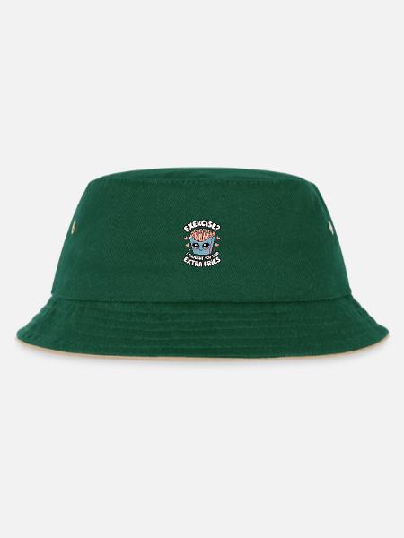 Übung? Ich dachte, du hättest extra Pommes gesagt - Kinder Bucket Hat - Dunkelgrün/Beige