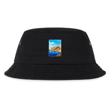 Malta Vintage Reiseplakat Souvenir WPA Souvenir - Kinder Bucket Hat - Schwarz - Vorne