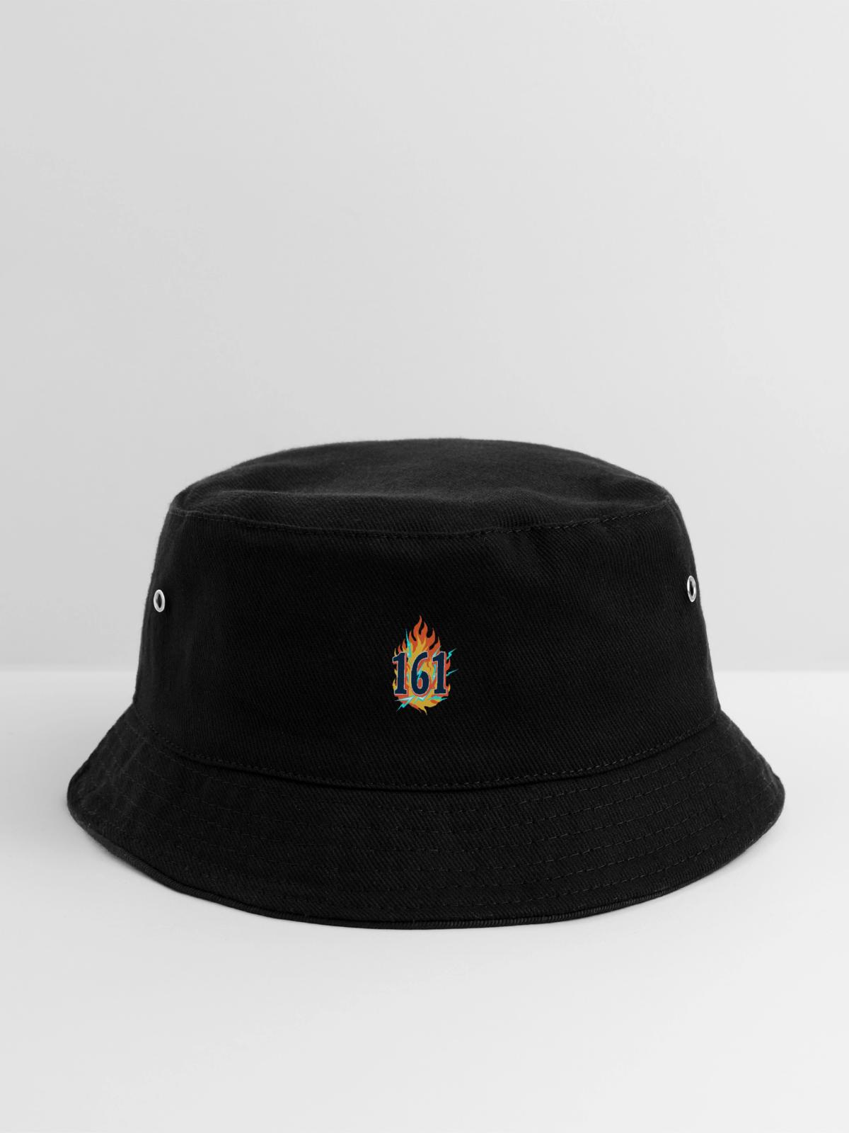 161 - Kinder Bucket Hat - Schwarz - Vorne