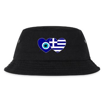 Drapeau de la Grèce Porte-bonheur Nazar Perle - Bob Enfant - noir - Devant