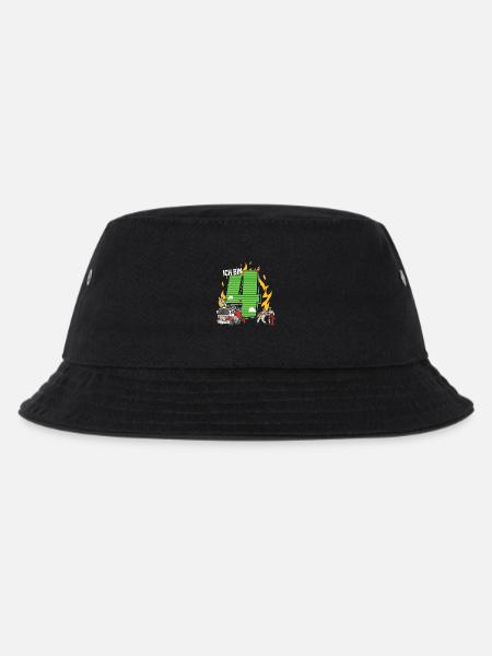 4 Geburtstag Kindergeburtstag Bin 4 Jahre - Kinder Bucket Hat - Schwarz