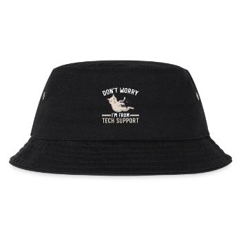 Don't Worry I'm From Tech Support Computer - Kinder Bucket Hat - Schwarz - Vorne