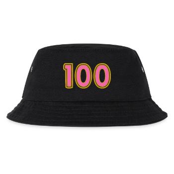 100. 100 YEARS. 100th ANNIVERSARY. 100 BIRTHDAY - Kids’ Bucket Hat - black - Front
