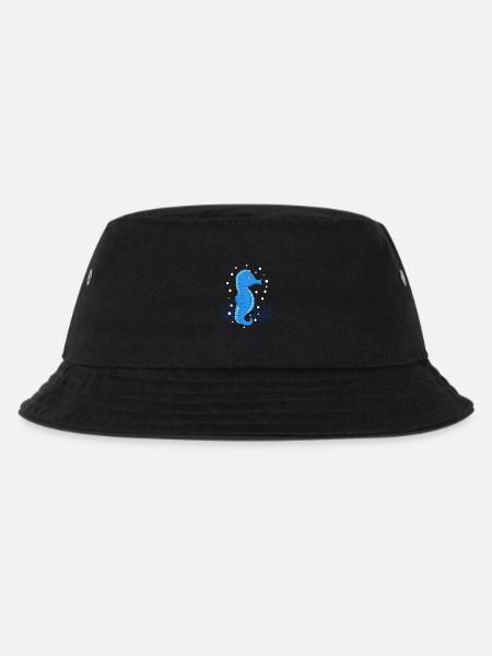 Seepferdchen - Kinder Bucket Hat - Schwarz