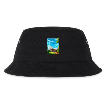 Rom Italien Vintage Reiseplakat Souvenir Souvenir - Kinder Bucket Hat - Schwarz - Vorne