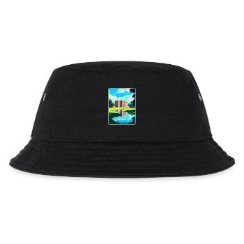 Attingham Park Shropshire Reiseposter Souvenir - Kinder Bucket Hat - Schwarz - Vorne