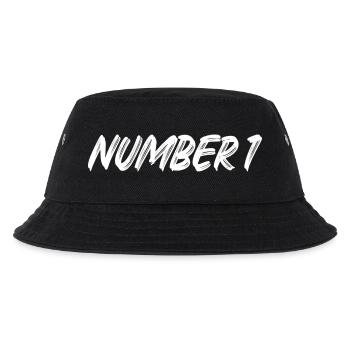 Number 1 - eins - erster - erste - 1 - Nummer 1 - Kinder Bucket Hat - Schwarz - Vorne