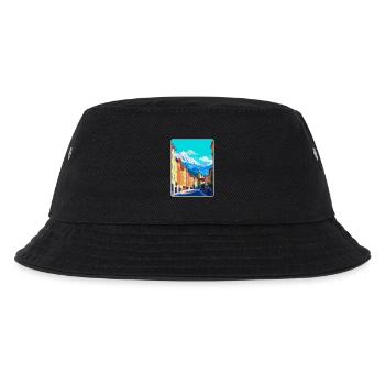 Innsbruck Österreich Vintage Reiseplakat Souvenir - Kinder Bucket Hat - Schwarz - Vorne