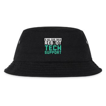 Ich bin der unbezahlte technische Support meiner F - Kinder Bucket Hat - Schwarz - Vorne