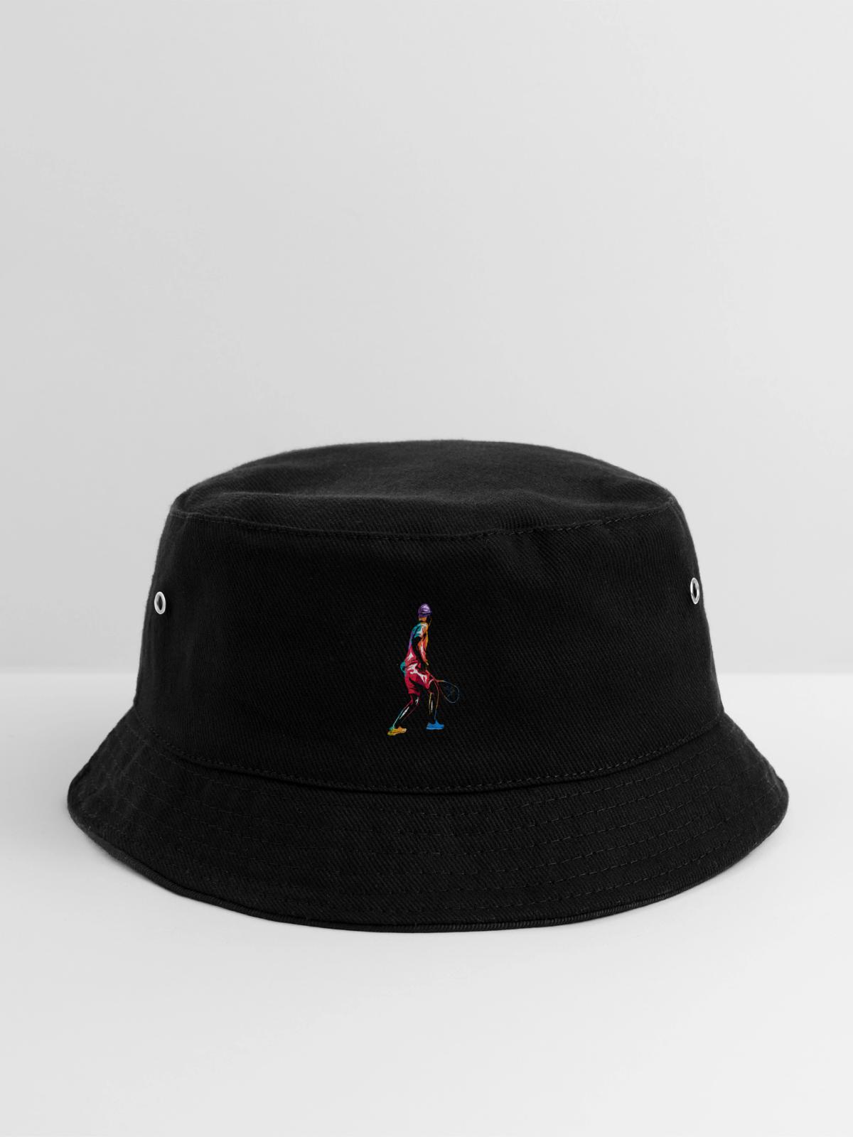 Wendiger Squash Vereinsspieler - Kinder Bucket Hat - Schwarz - Vorne