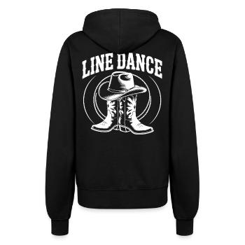 Line Dance mein Hobby - meine Passion - mein Ding - Frauen Kapuzenjacke - Schwarz - Hinten - Maraike (178cm)