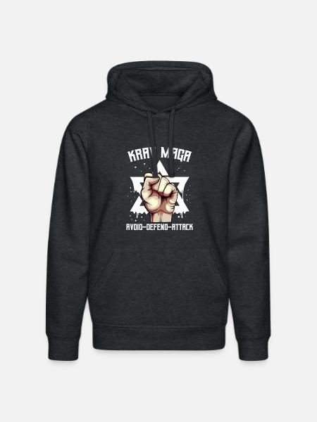 Krav Maga - Stanley/Stella DRUMMER Unisex Organic Hoodie - dark heather grey