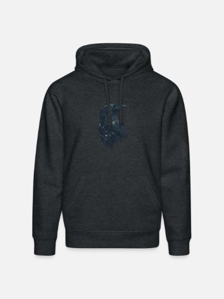Raven - Stanley/Stella DRUMMER Unisex Organic Hoodie - dark heather grey