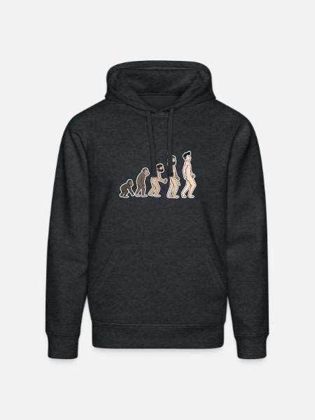 évolution - Sweat à capuche bio DRUMMER Stanley/Stella Unisexe - gris foncé chiné