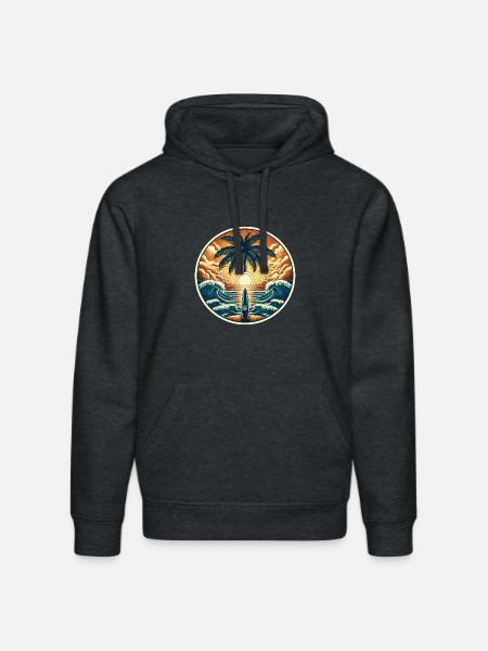 Surfer Logo - Stanley/Stella DRUMMER Unisex Organic Hoodie - dark heather grey