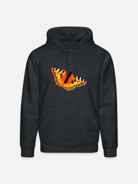 butterfly - Stanley/Stella DRUMMER Unisex Organic Hoodie - dark heather grey