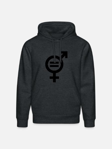 Ligestilling Symbol Emancipation Ligestilling - Stanley/Stella DRUMMER økologisk unisex-hoodie - mørkegrå meleret
