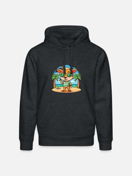 Antelope Funny Cartoon Summer Beach Sunglasses - Stanley/Stella DRUMMER Unisex Organic Hoodie - dark heather grey