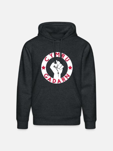 Cymru Gadarn - Stanley/Stella Unisex Bio-Hoodie DRUMMER - Dunkelgrau meliert