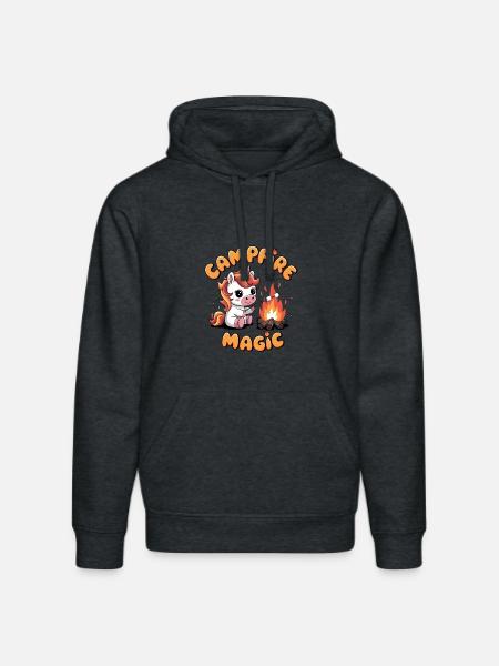 Campfire Magic - Stanley/Stella DRUMMER Unisex Organic Hoodie - dark heather grey