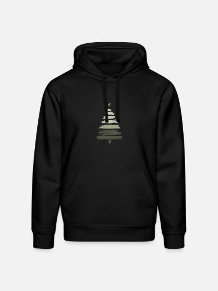 Christmas Tree - Stanley/Stella DRUMMER Unisex Organic Hoodie - black
