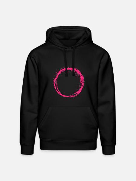 Circle pink - Stanley/Stella DRUMMER Unisex Organic Hoodie - black