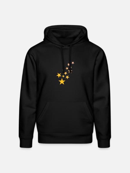 Star asterisk pattern starry sky - Stanley/Stella DRUMMER Unisex Organic Hoodie - black