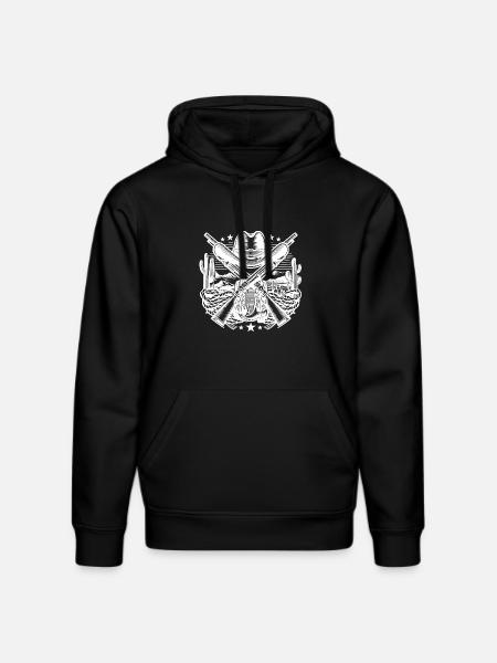 Logo western 2 - Sweat à capuche bio DRUMMER Stanley/Stella Unisexe - noir