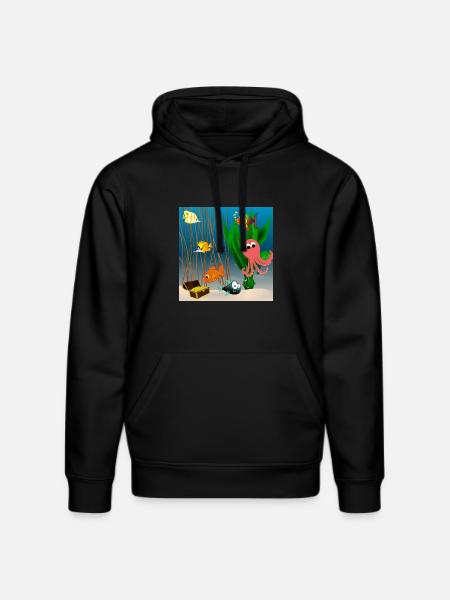 Marine life - Stanley/Stella DRUMMER Unisex Organic Hoodie - black