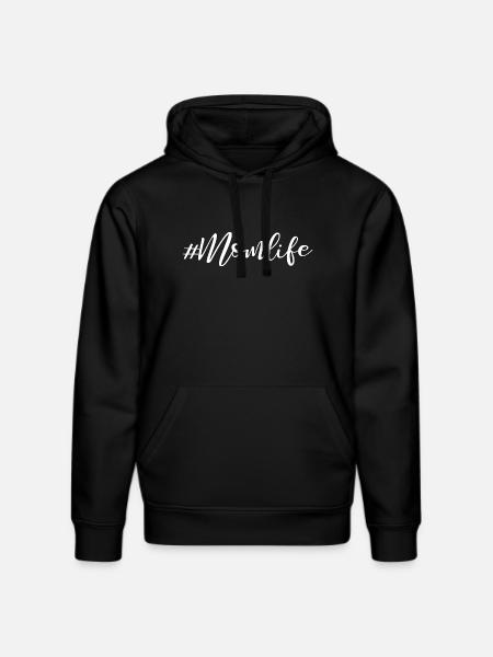 Momlife - Slogan Design - Stanley/Stella DRUMMER Unisex Organic Hoodie - black