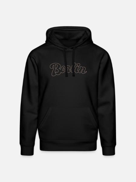 Berlin German Capital lettering - Stanley/Stella DRUMMER Unisex Organic Hoodie - black