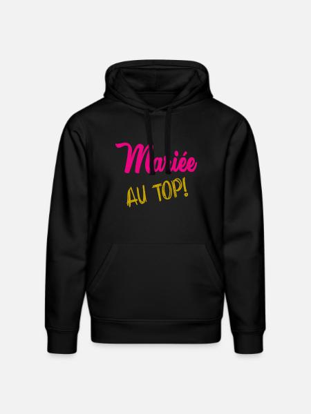 I CAN'T I'M MARRIED - Stanley/Stella DRUMMER Unisex Organic Hoodie - black